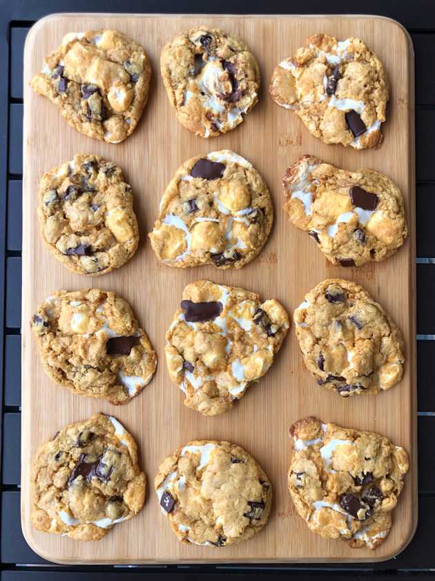 Look at all of those Pumpkin S'mores cookies!