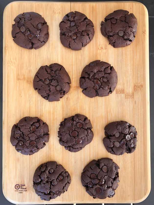 Look at all of those Double Chocolate Chip cookies