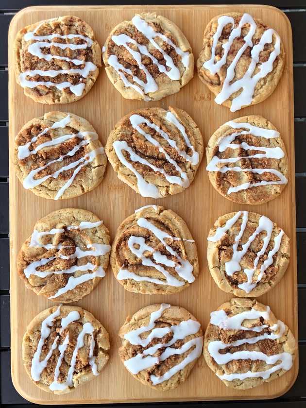 Look at all of those Cinnamon Roll Cookies!